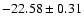 $-22.58\pm0.31$