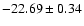 $-22.69\pm0.34$