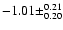 $-1.01\pm^{0.21}_{0.20}$