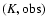 $(K,{\rm obs})$