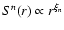 $S^n(r) \propto r^{\xi_n}$
