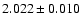$2.022 \pm 0.010$
