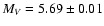 $M_V = 5.69\pm0.01$