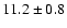 $11.2 \pm
0.8$