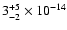 $\rm 3_{-2}^{+5}\times10^{-14}$