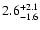 $\rm 2.6_{-1.6}^{+2.1}$