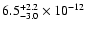 $\rm 6.5_{-3.0}^{+2.2}\times10^{-12}$
