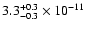 $\rm 3.3_{-0.3}^{+0.3} \times10^{-11}$