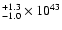 $_{-1.0}^{+1.3}\times10^{43}$