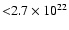 ${<}2.7\times10^{22}$