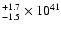 $_{-1.5}^{+1.7}\times10^{41}$