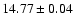 $14.77\pm0.04$