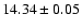 $14.34\pm0.05$