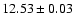 $12.53\pm0.03$