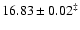 $16.83 \pm0.02^\ddagger$