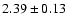 $2.39 \pm 0.13$