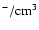 $^-/\rm cm^3$