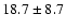 $18.7 \pm 8.7$