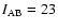 $I_{\rm AB}=23$