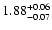 $\rm 1.88^{+0.06}_{-0.07}$