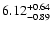 $\rm 6.12^{+0.64}_{-0.89} $