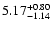 $\rm 5.17^{+0.80}_{-1.14} $