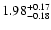 $\rm 1.98^{+0.17}_{-0.18}$