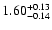 $\rm 1.60^{+0.13}_{-0.14}$