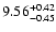 $\rm 9.56^{+0.42}_{-0.45} $