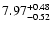 $\rm 7.97^{+0.48}_{-0.52} $