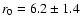 $r_0=6.2\pm1.4$