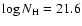 $\log N_{\rm H}=21.6$