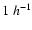 $1\;h^{-1}$