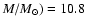 $M/M_{\odot})=10.8$