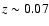 $z\sim 0.07$