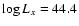 $\log L_x=44.4$