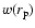 $w(r_{\rm p})$