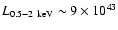 $L_{0.5-2~{\rm keV}}\sim 9\times
10^{43}$