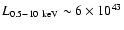 $L_{0.5-10~{\rm keV}}\sim 6\times
10^{43}$