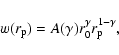 \begin{displaymath}w(r_{\rm p}) =A(\gamma) r_0^{\gamma} r_{\rm p}^{1-\gamma},
\end{displaymath}