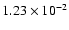 $1.23\times 10^{-2} $