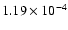$1.19\times 10^{-4}$