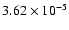 $ 3.62\times 10^{-5}$