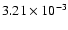 $ 3.21\times 10^{-3}$