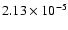 $2.13\times 10^{-5}$