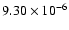$9.30\times 10^{-6}$