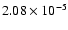$2.08\times 10^{-5}$