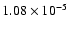 $1.08\times 10^{-5}$