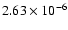 $2.63\times 10^{-6}$