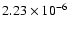$2.23\times 10^{-6}$